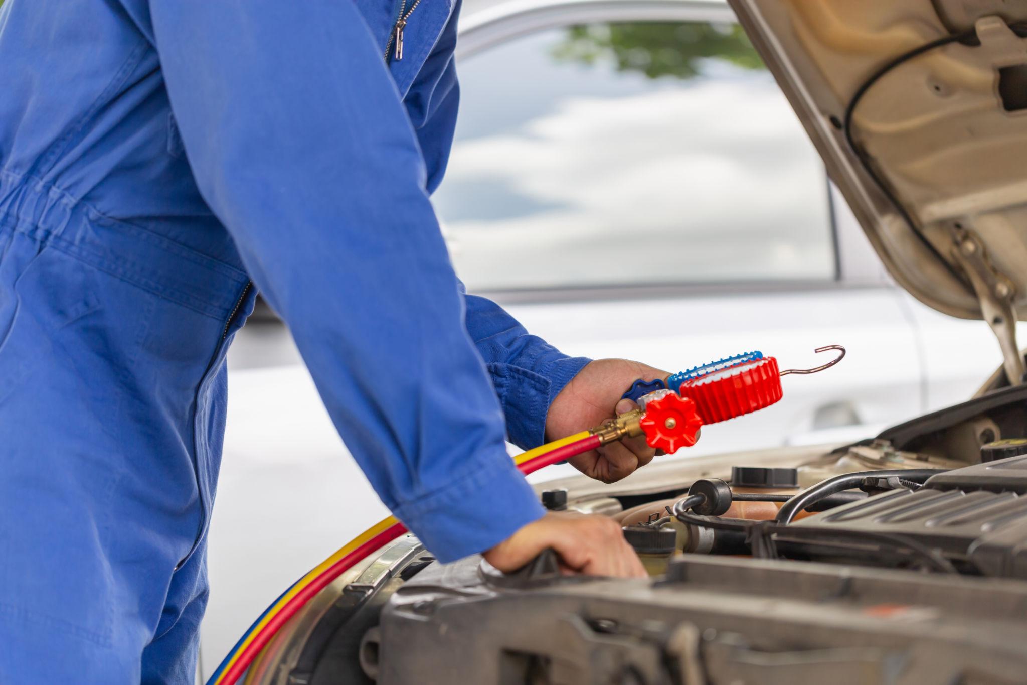 Check engine light on a car dashboard
